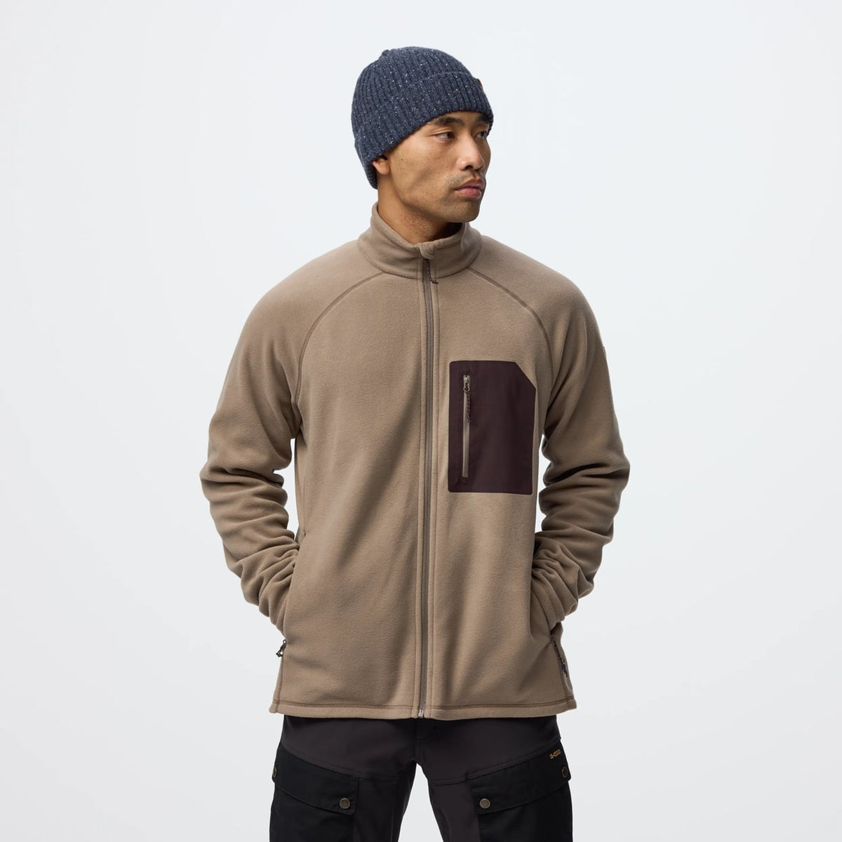 FJÄLLRÄVEN KAIPAK FLEECE - SUEDE BROWN-BLACK OAK