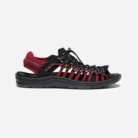 KEEN MEN'S UNEEK II OPEN TOE - BLACK/MERLOT