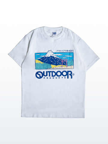 OUTDOOR PRODUCTS MT. FUJI TEE WHITE