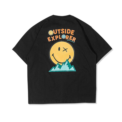 OUTSIDE X SMILEY EXPLORER T-SHIRT